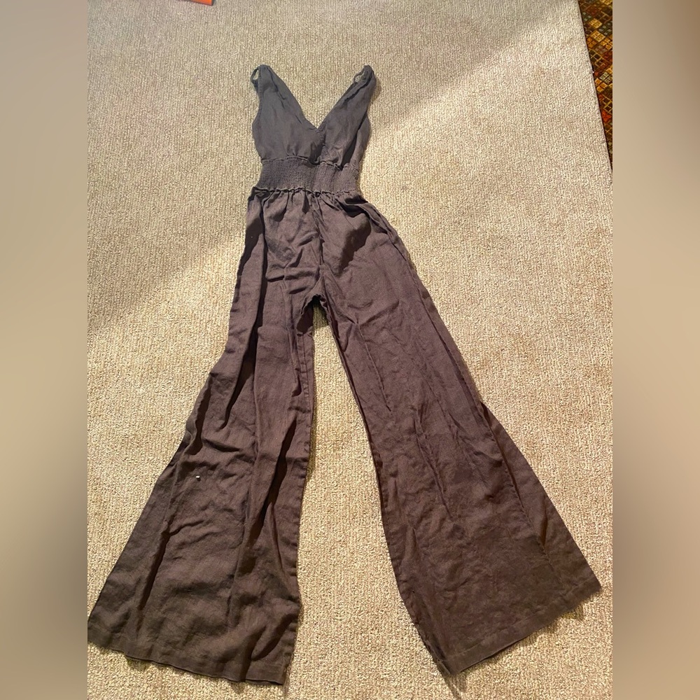 Young Fabulous & Broke WOMENS Olive Green Jumpsuit Size Medium, Sleeveless